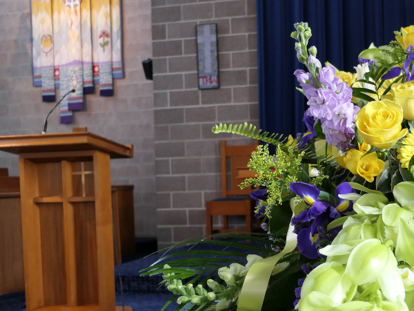 funeral taking place in a church