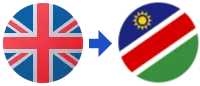 UK to Namibia